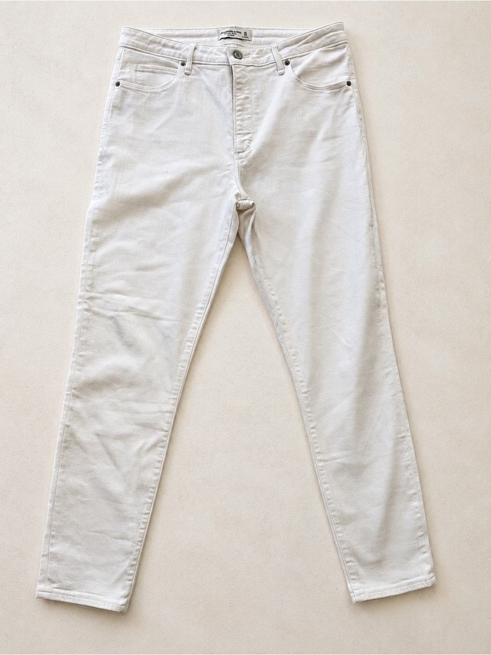 Abercrombie & Fitch Super Skinny High Rise Jeans in White